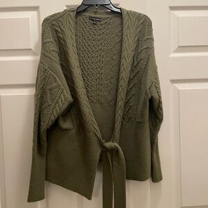 JLUXLABEL Forest Green Cable Knit Sweater